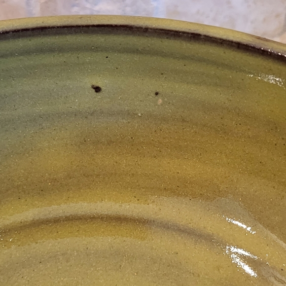 Seagrove North Carolina Olive Green Pottery Bowl - Picture 10 of 15